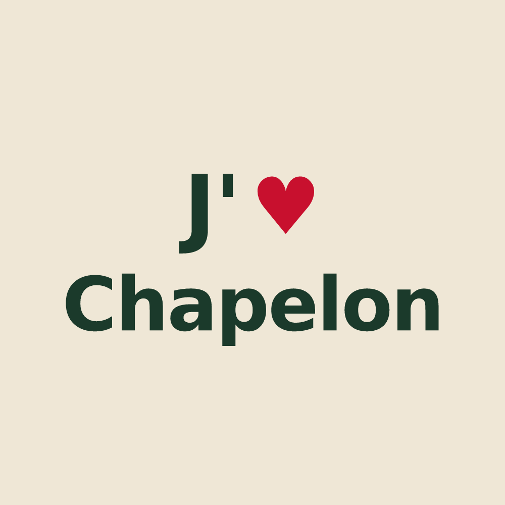 Tote bag personnalisé Chapelon — design J'aime Chapelon