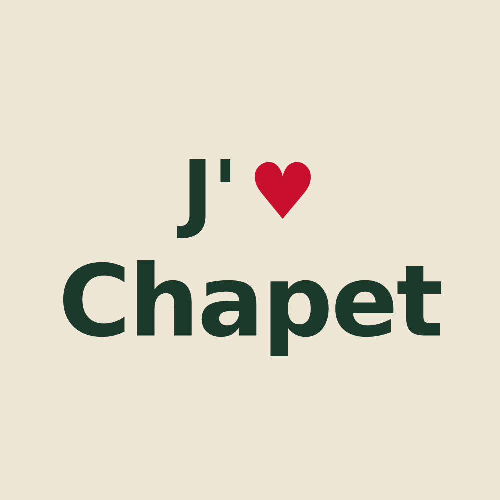 Tote bag personnalisé Chapet — design J'aime Chapet