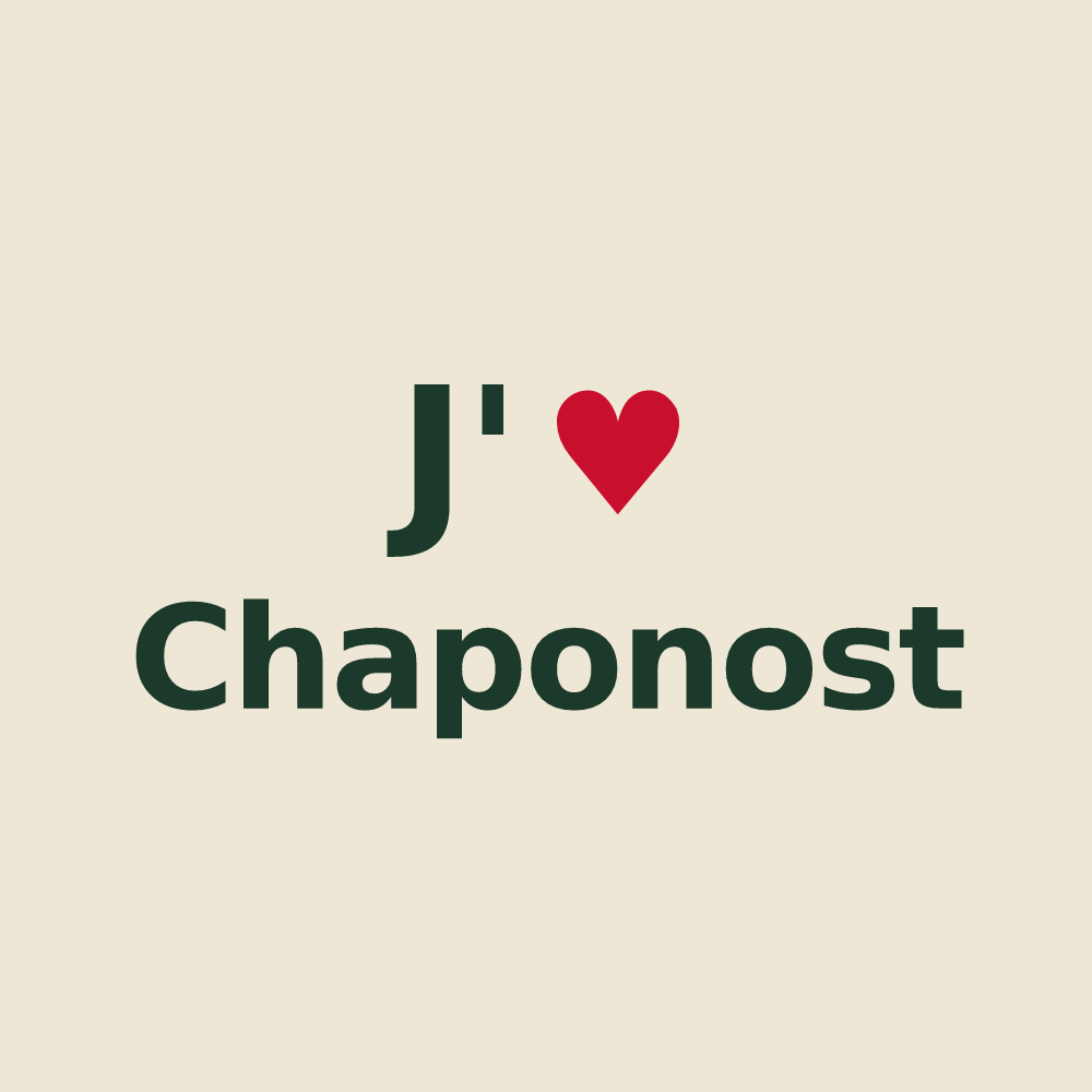 Tote bag personnalisé Chaponost — design J'aime Chaponost