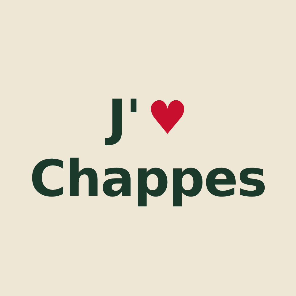 Tote bag personnalisé Chappes — design J'aime Chappes