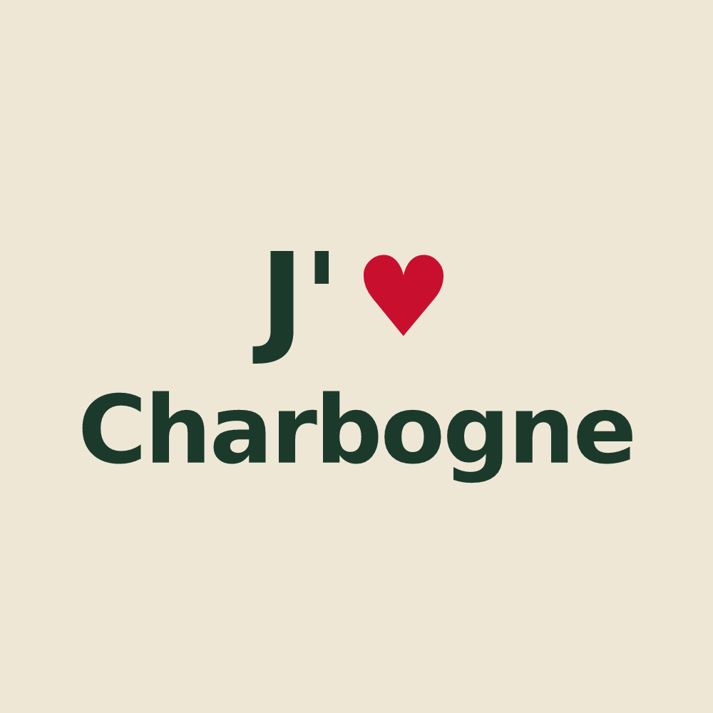 Tote bag personnalisé Charbogne — design J'aime Charbogne