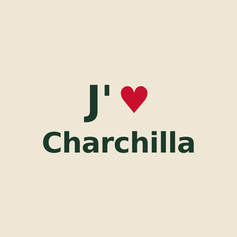 Tote bag personnalisé Charchilla — design J'aime Charchilla