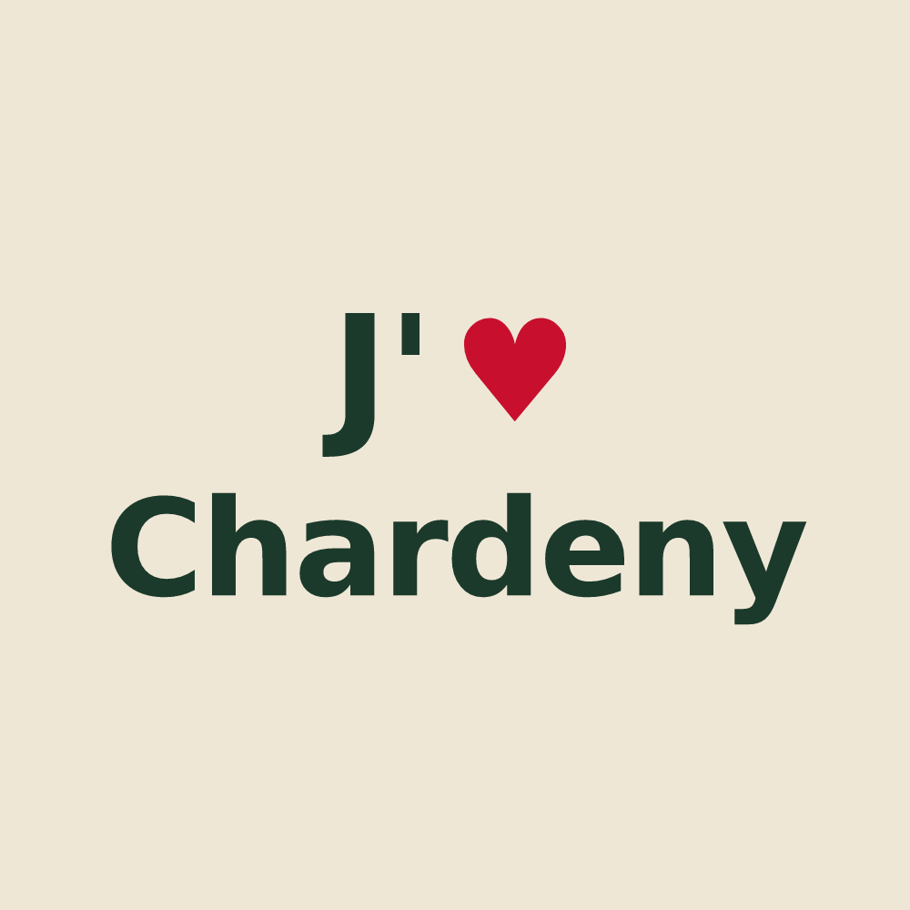 Tote bag personnalisé Chardeny — design J'aime Chardeny