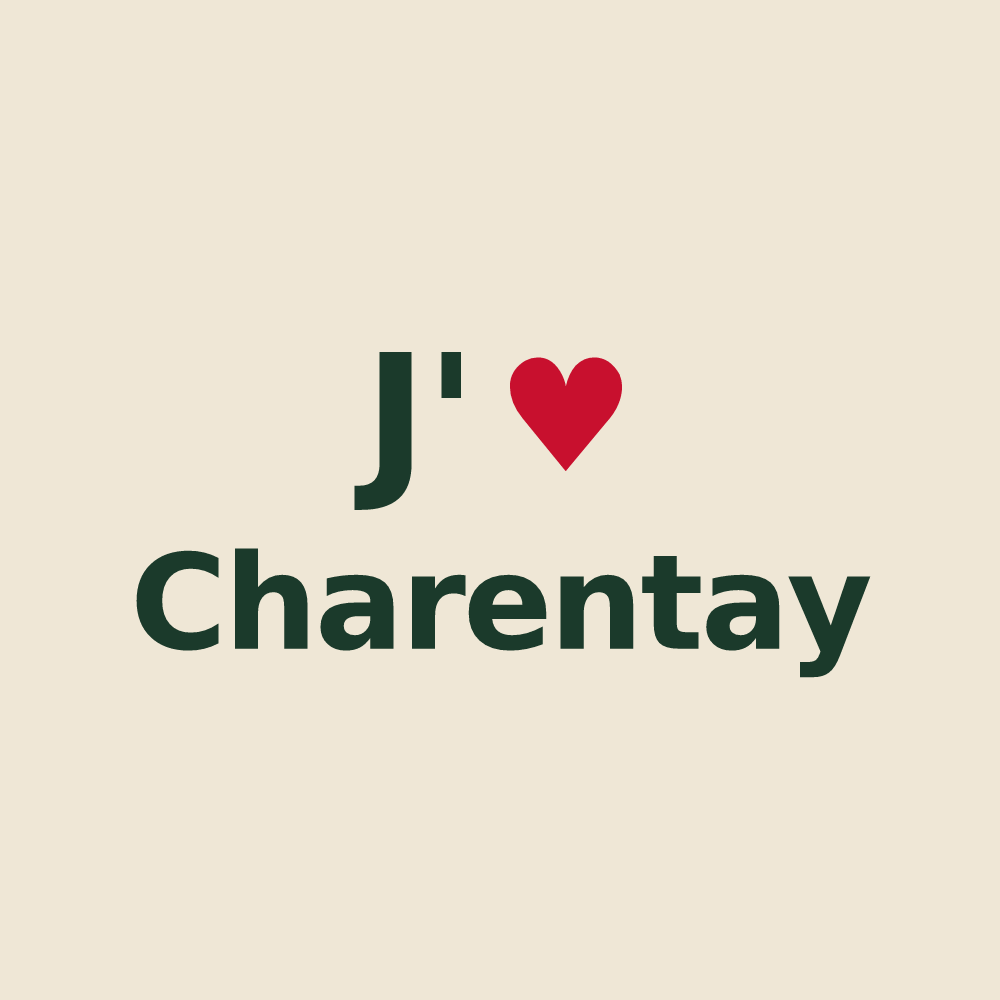 Tote bag personnalisé Charentay — design J'aime Charentay