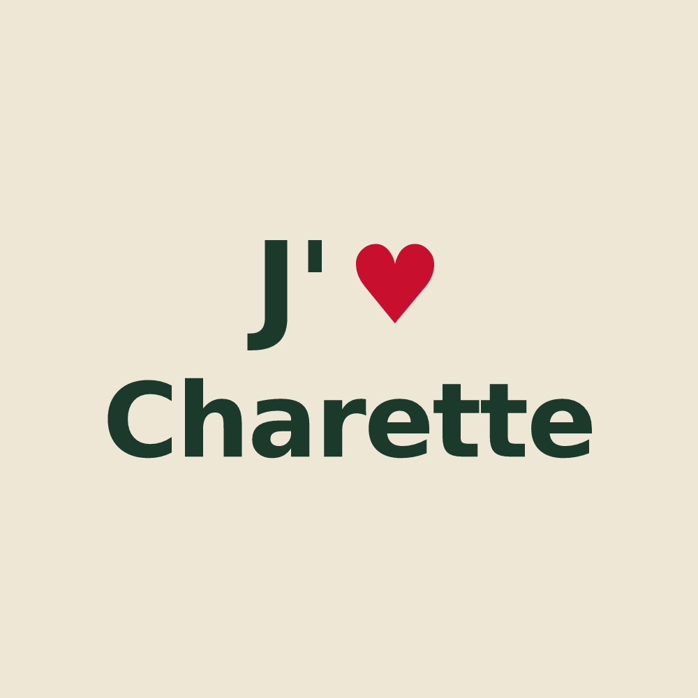 Tote bag personnalisé Charette — design J'aime Charette