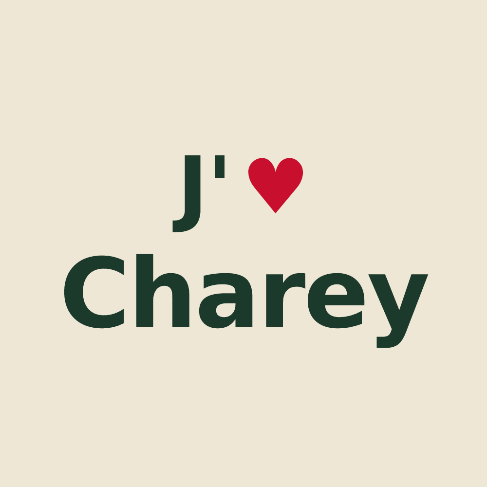 Tote bag personnalisé Charey — design J'aime Charey