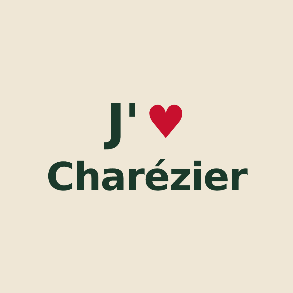 Tote bag personnalisé Charézier — design J'aime Charézier