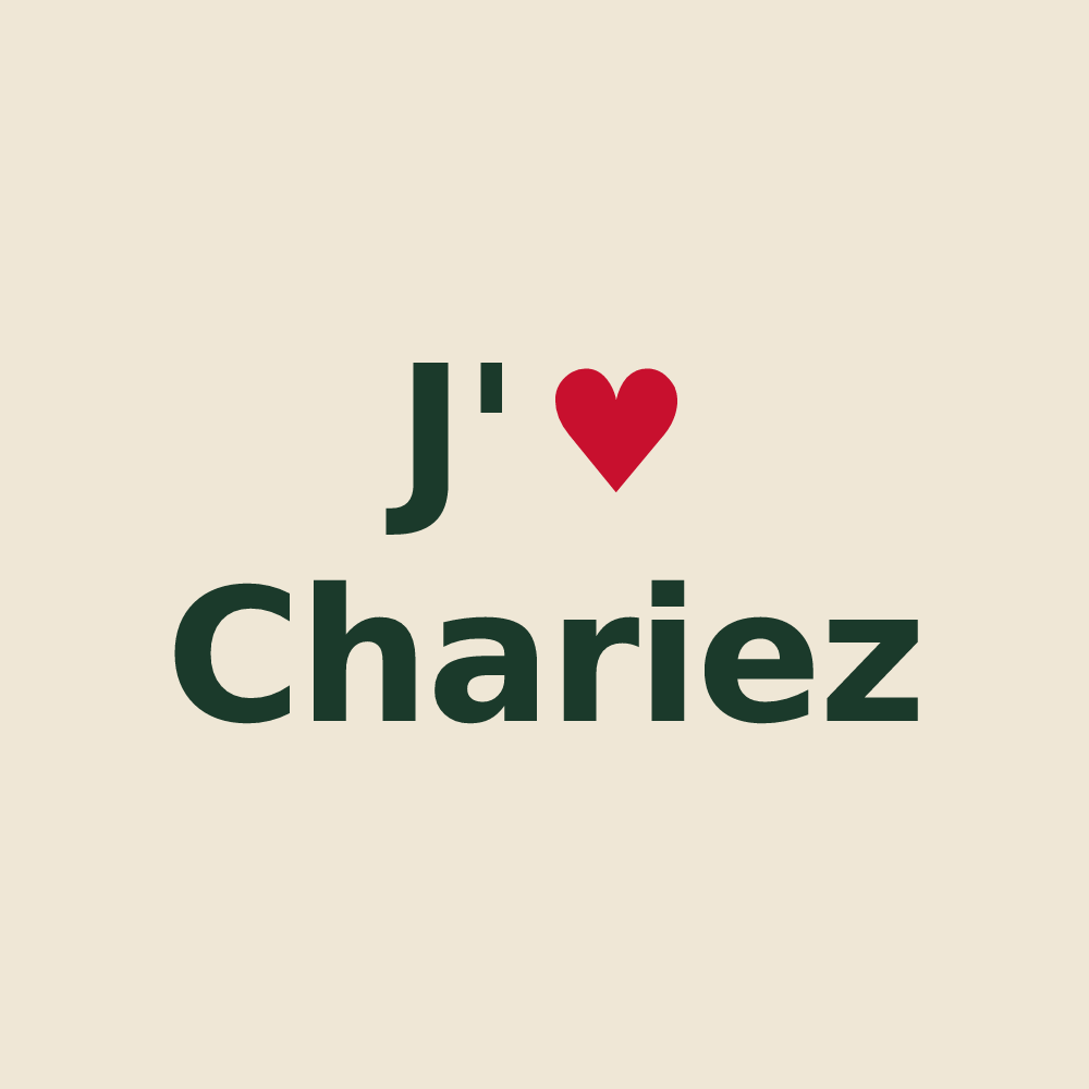 Tote bag personnalisé Chariez — design J'aime Chariez
