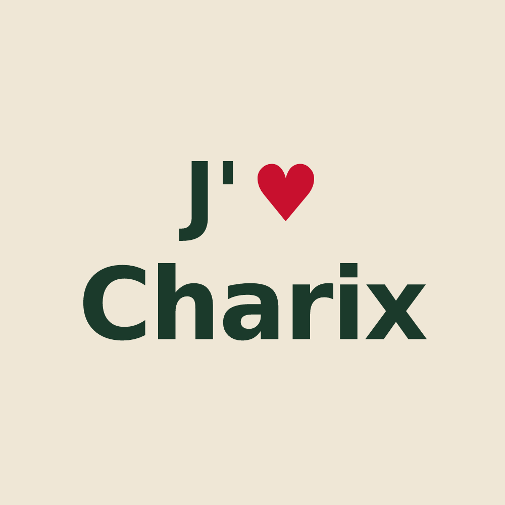 Tote bag personnalisé Charix — design J'aime Charix