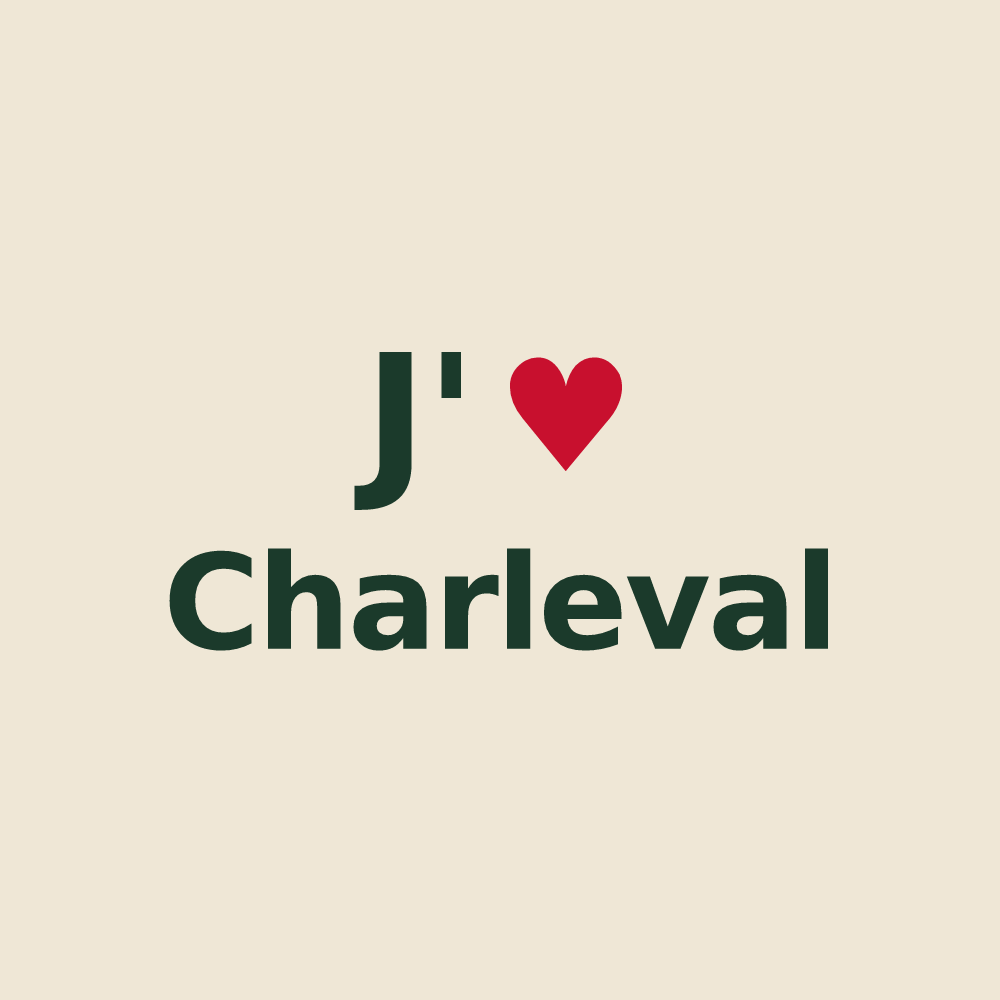 Tote bag personnalisé Charleval — design J'aime Charleval