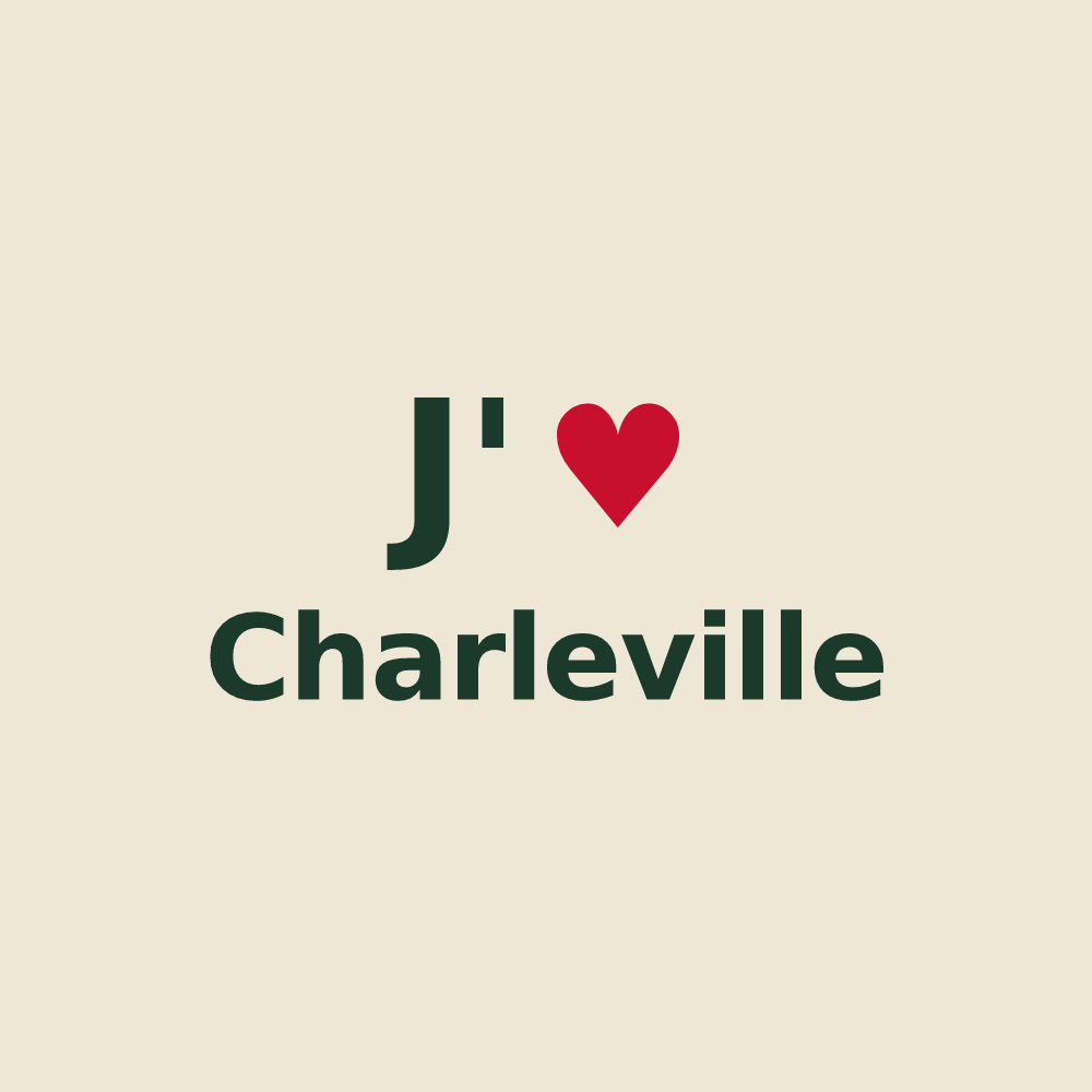 Tote bag personnalisé Charleville — design J'aime Charleville