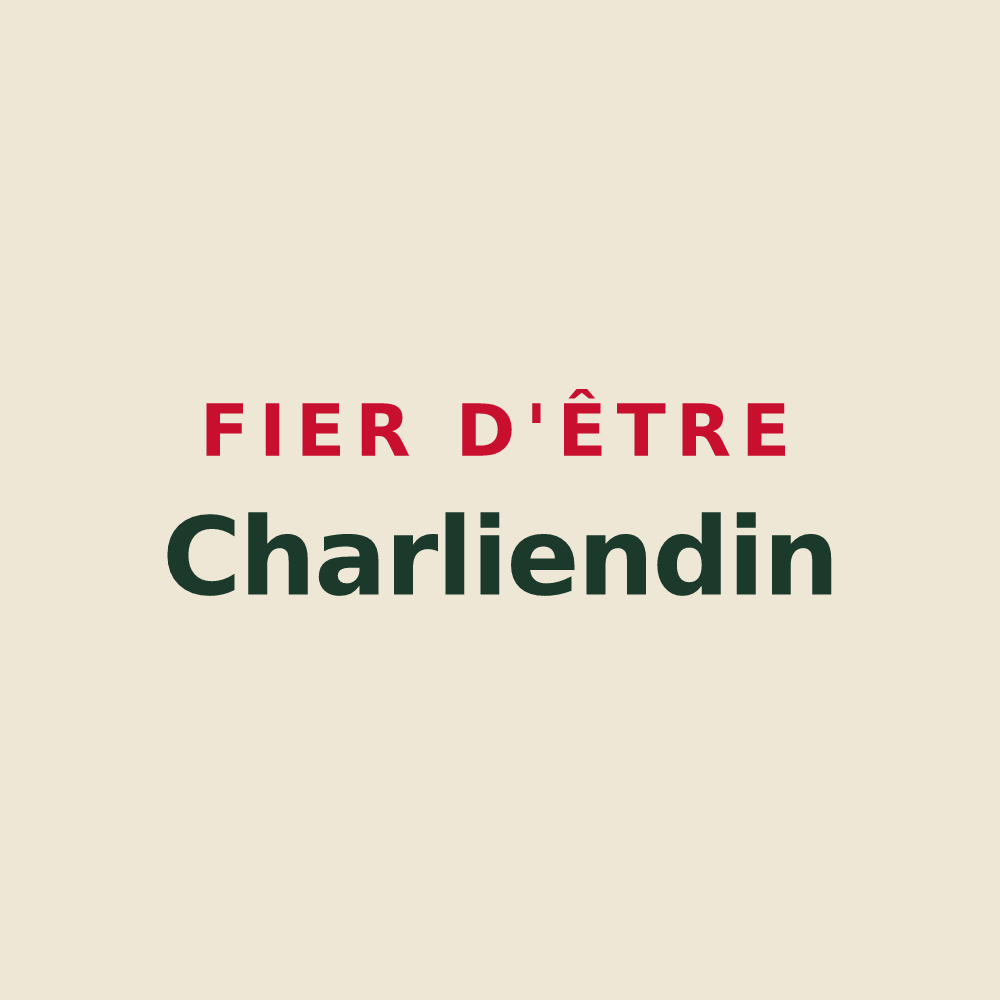Tote bag « Fier d'être Charliendin » — design pour Charlieu