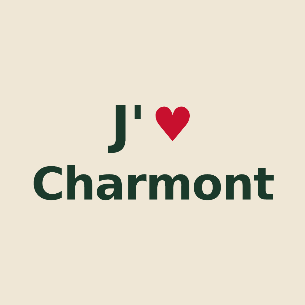 Tote bag personnalisé Charmont — design J'aime Charmont