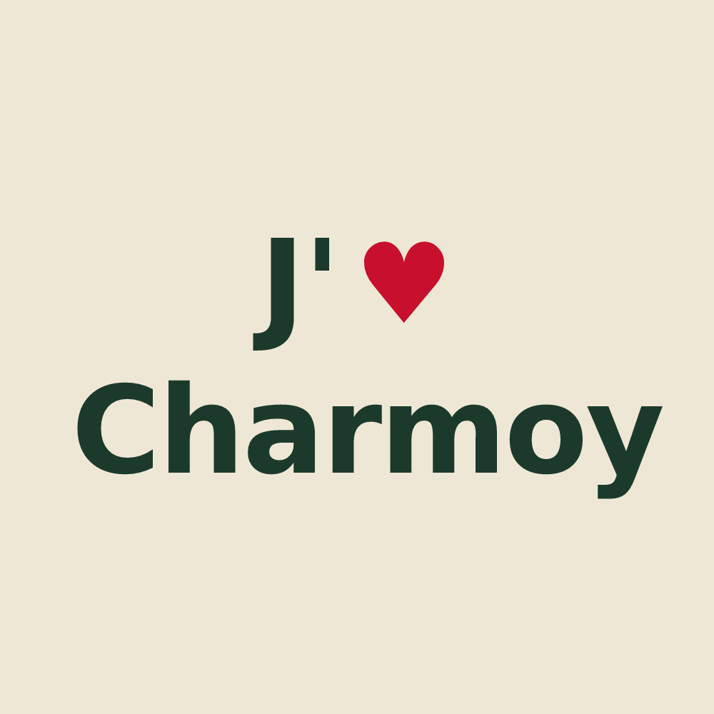 Tote bag personnalisé Charmoy — design J'aime Charmoy
