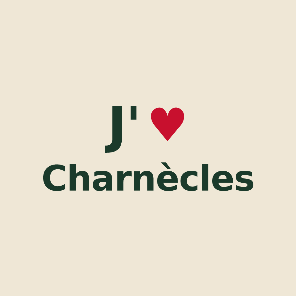 Tote bag personnalisé Charnècles — design J'aime Charnècles