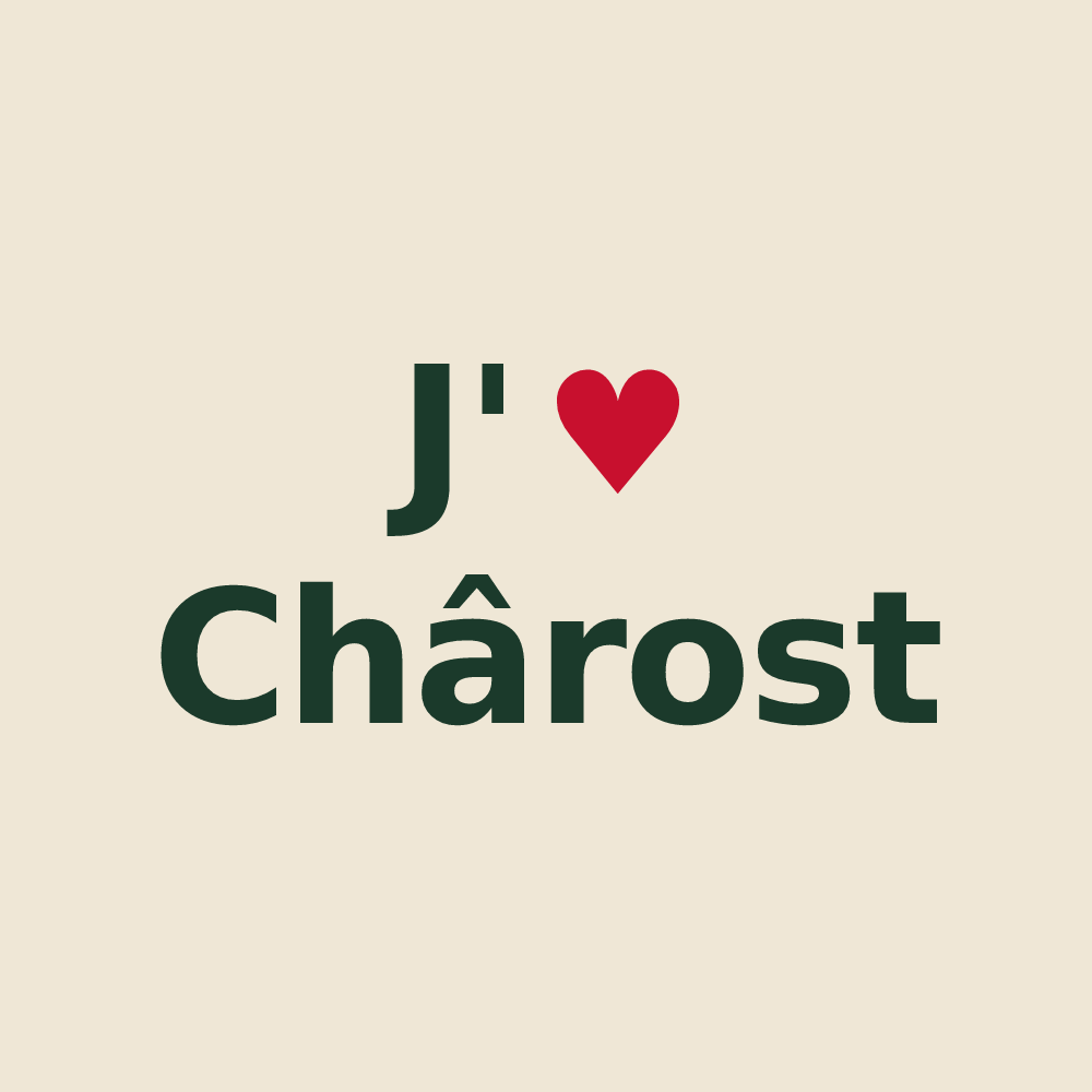 Tote bag personnalisé Chârost — design J'aime Chârost