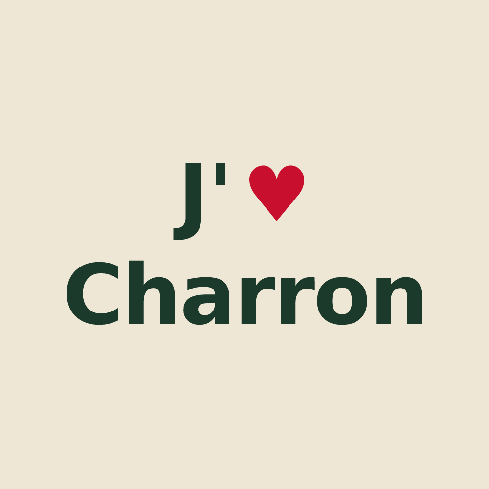 Tote bag personnalisé Charron — design J'aime Charron
