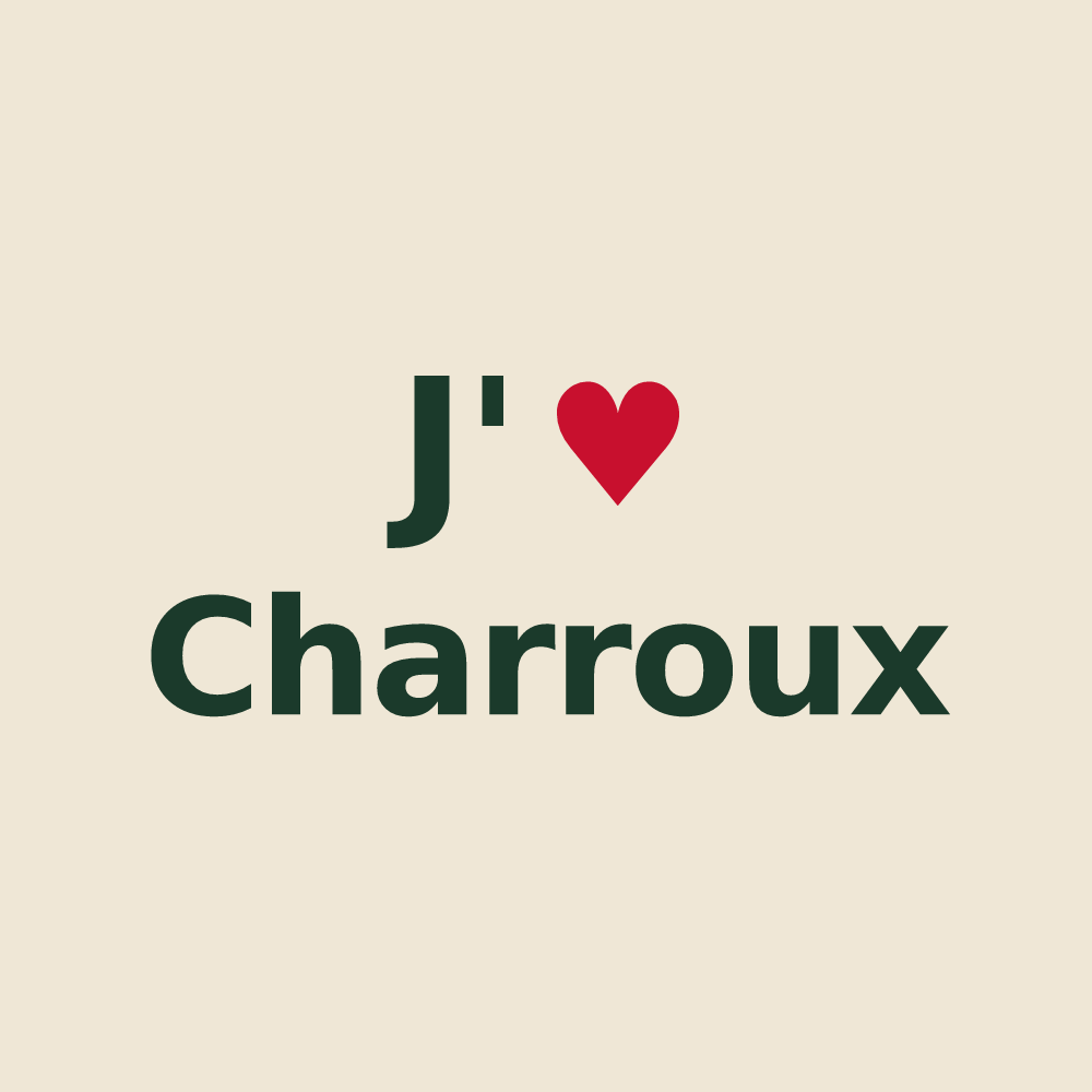 Tote bag personnalisé Charroux — design J'aime Charroux