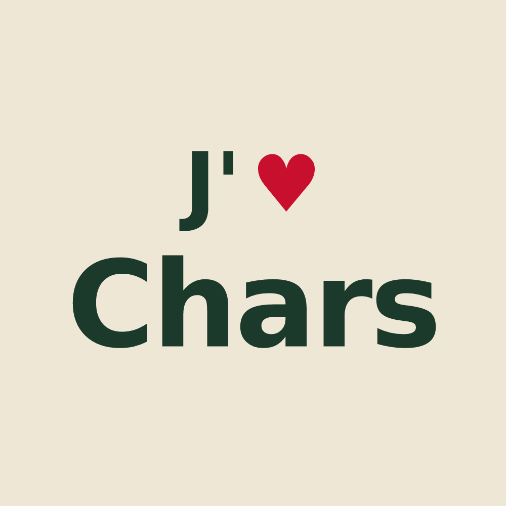 Tote bag personnalisé Chars — design J'aime Chars