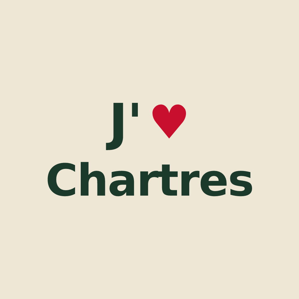 Tote bag personnalisé Chartres — design J'aime Chartres