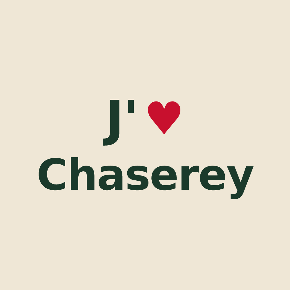 Tote bag personnalisé Chaserey — design J'aime Chaserey