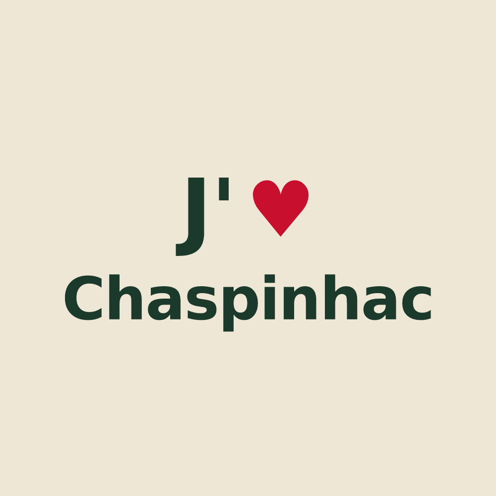 Tote bag personnalisé Chaspinhac — design J'aime Chaspinhac