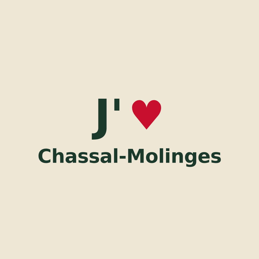 Tote bag personnalisé Chassal-Molinges — design J'aime Chassal-Molinges