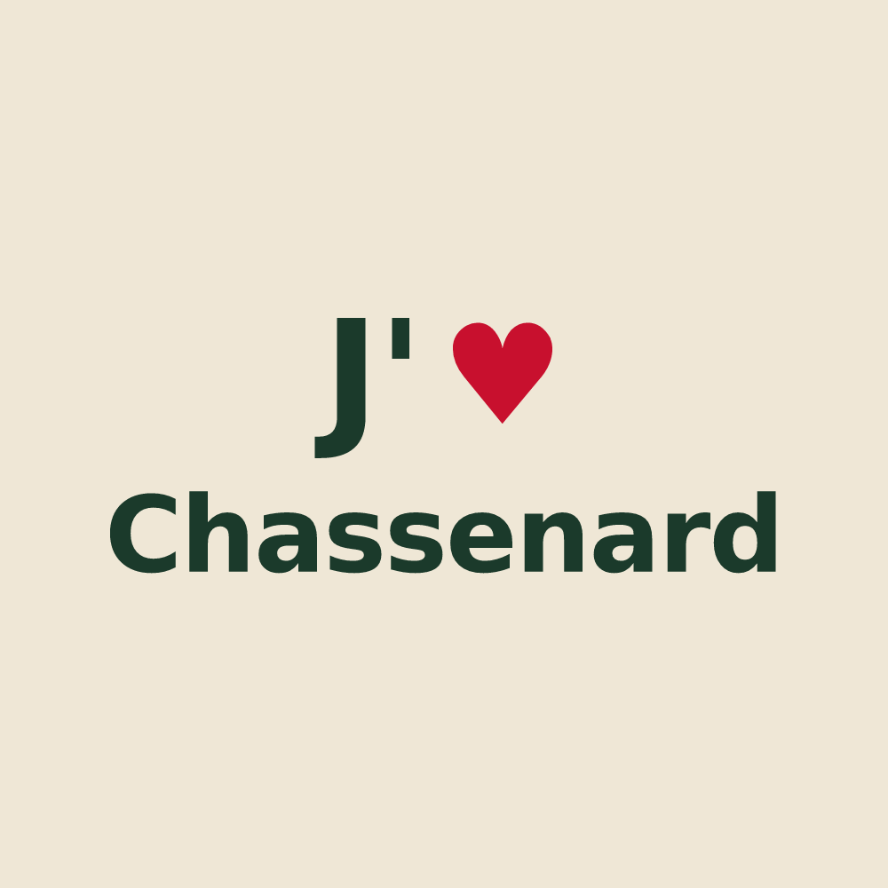 Tote bag personnalisé Chassenard — design J'aime Chassenard