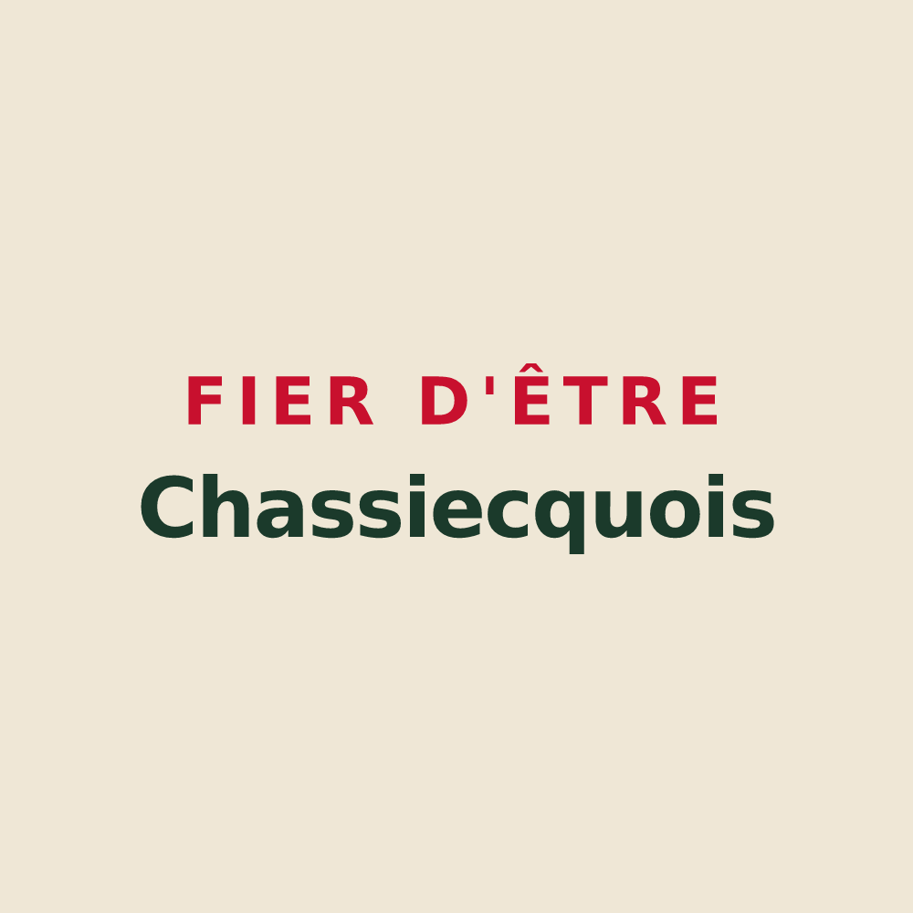 Tote bag « Fier d'être Chassiecquois » — design pour Chassiecq