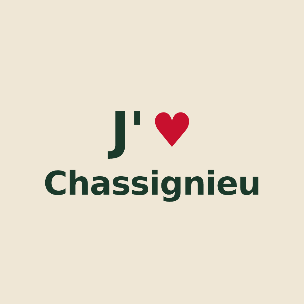 Tote bag personnalisé Chassignieu — design J'aime Chassignieu