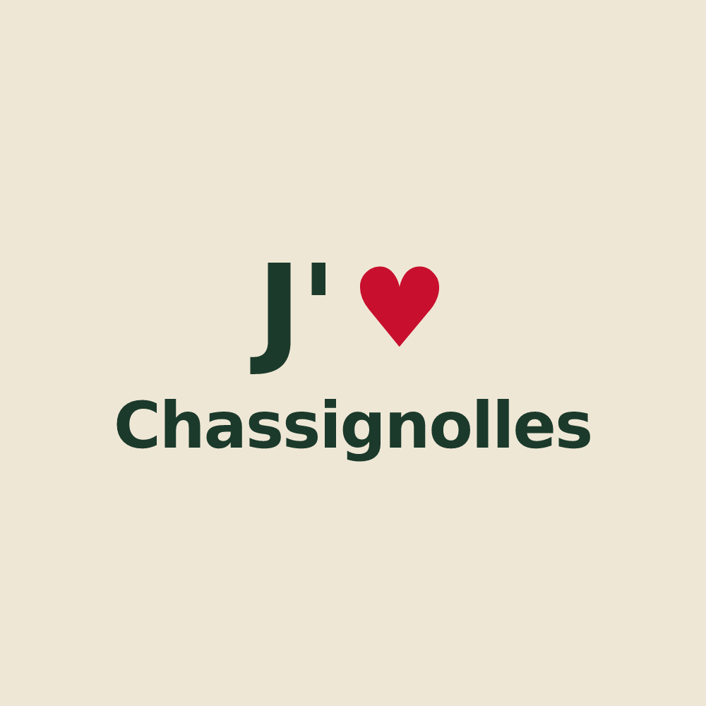 Tote bag personnalisé Chassignolles — design J'aime Chassignolles