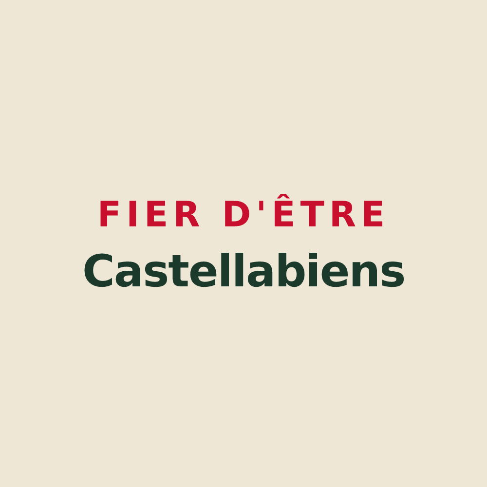 Tote bag « Fier d'être Castellabiens » — design pour Château-l'Abbaye