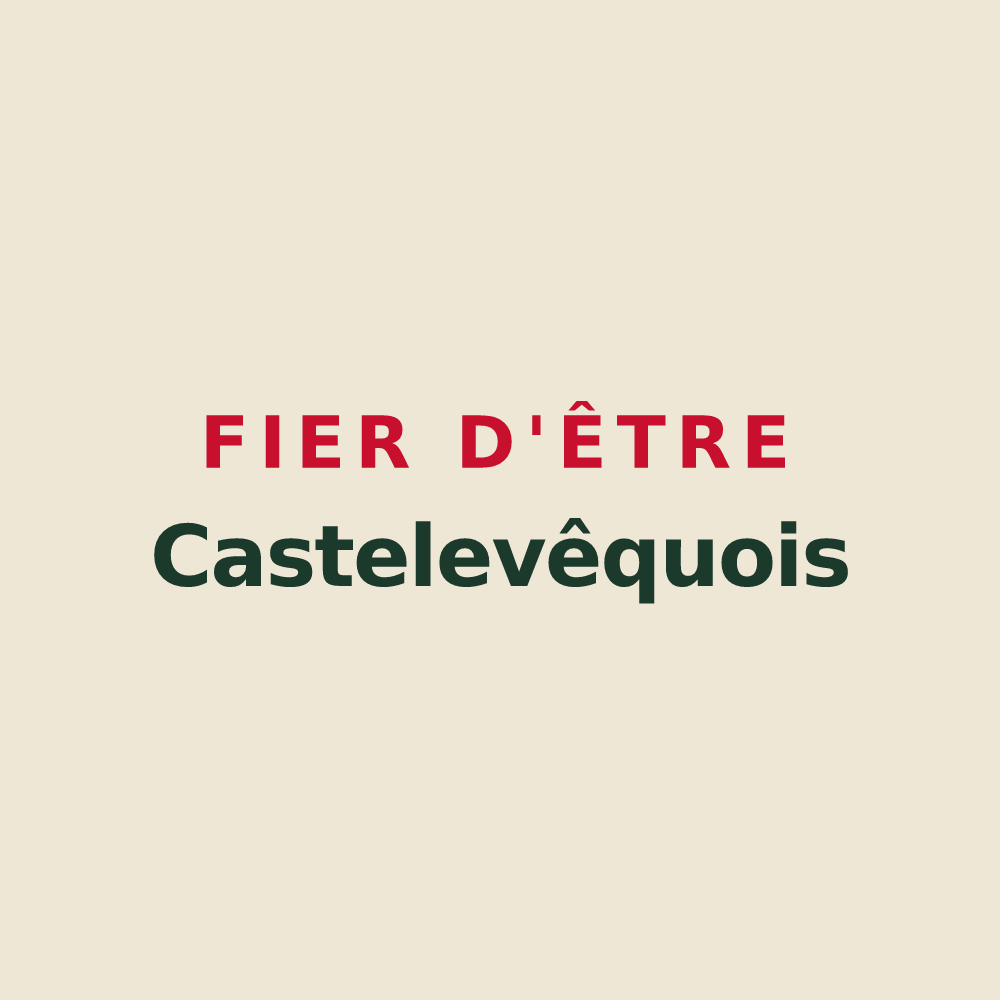 Tote bag « Fier d'être Castelevêquois » — design pour Château-l'Évêque