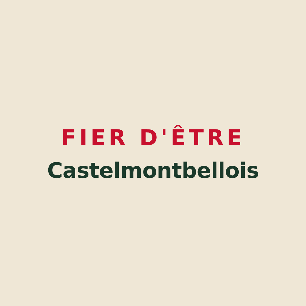 Tote bag « Fier d'être Castelmontbellois » — design pour Château-sur-Allier