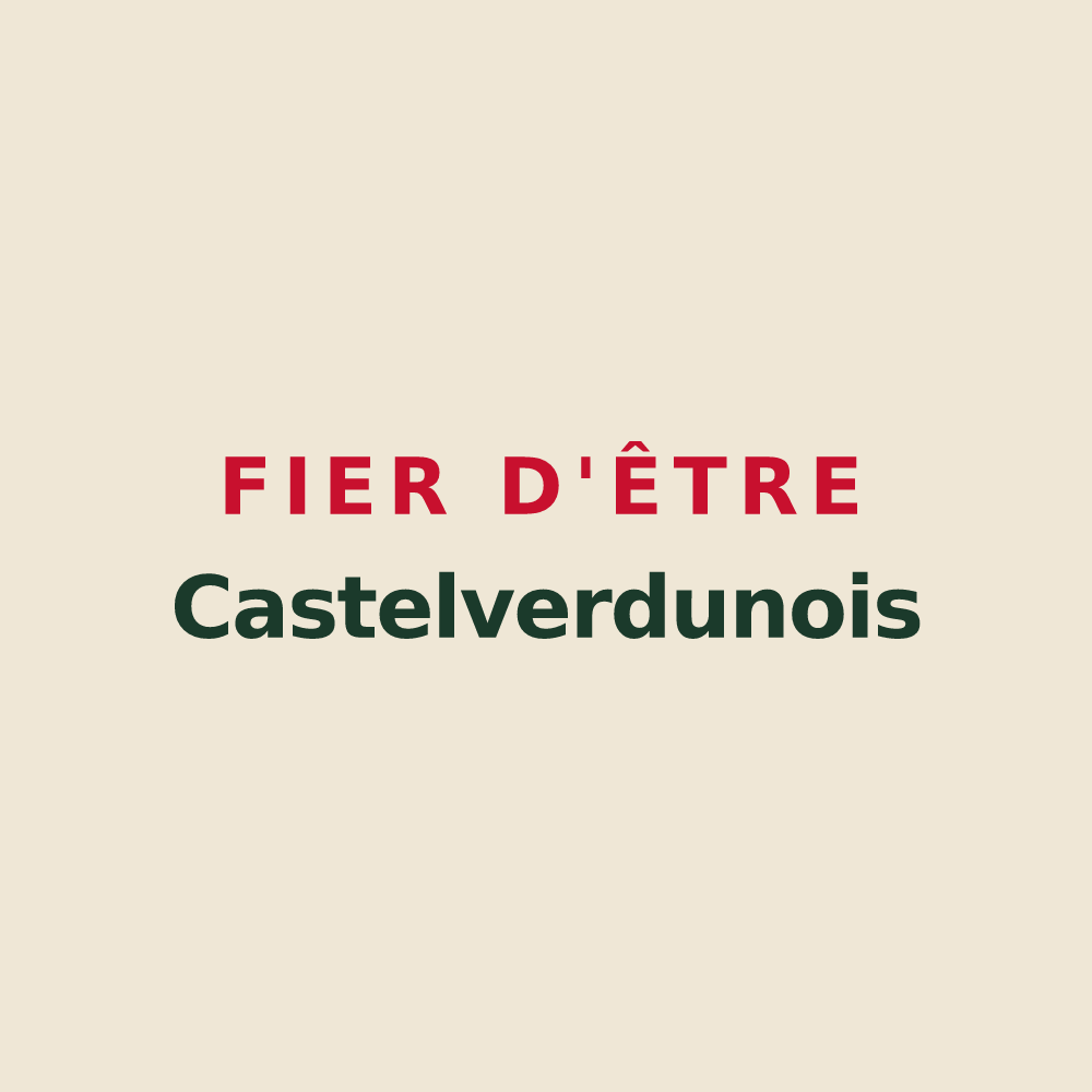 Tote bag « Fier d'être Castelverdunois » — design pour Château-Verdun
