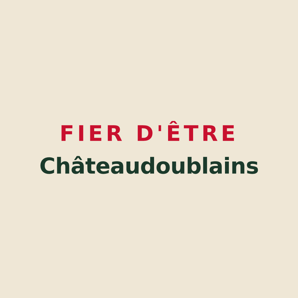 Tote bag « Fier d'être Châteaudoublains » — design pour Châteaudouble