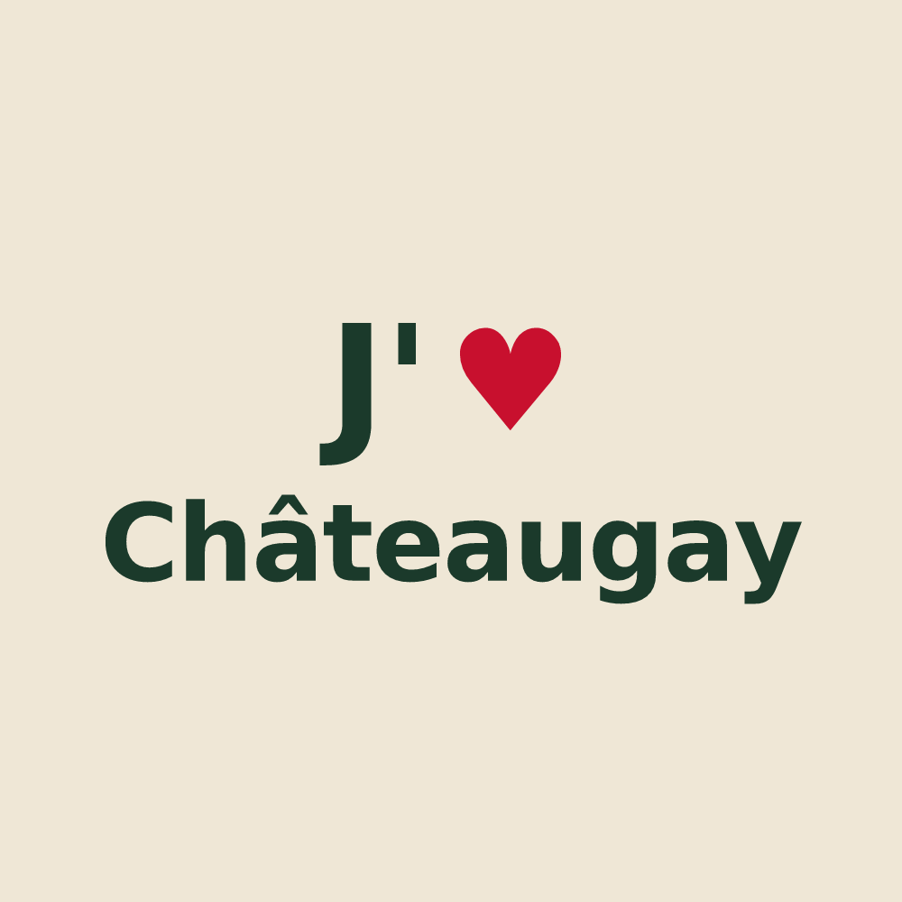 Tote bag personnalisé Châteaugay — design J'aime Châteaugay