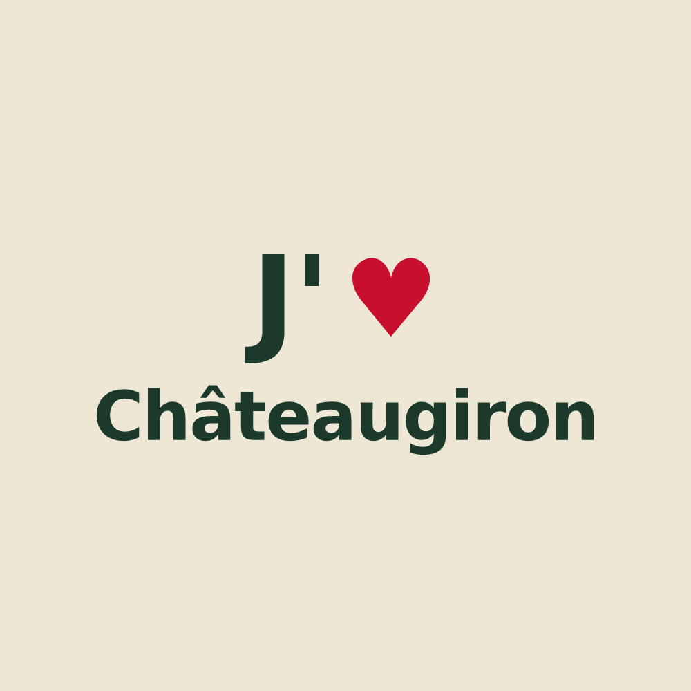 Tote bag personnalisé Châteaugiron — design J'aime Châteaugiron