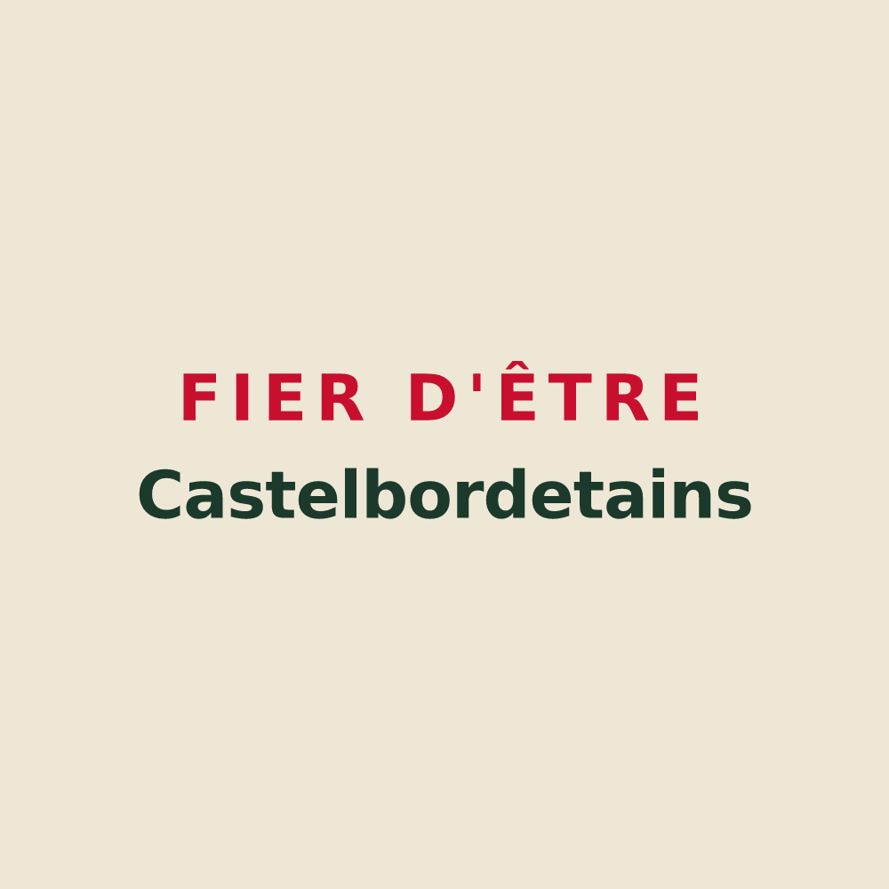 Tote bag « Fier d'être Castelbordetains » — design pour Châteauneuf-de-Bordette