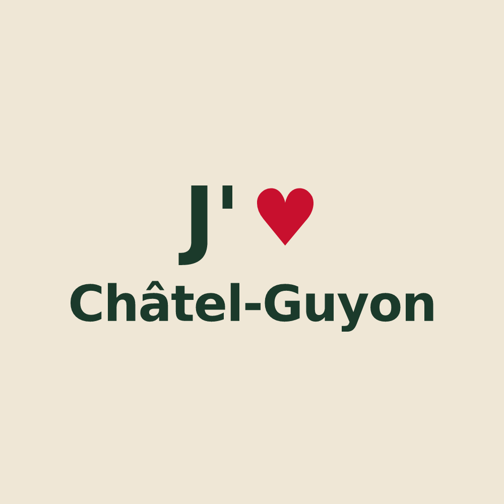Tote bag personnalisé Châtel-Guyon — design « J'aime Châtel-Guyon » imprimé sur le tote bag