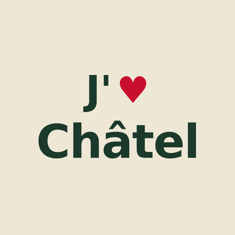 Tote bag personnalisé Châtel — design J'aime Châtel