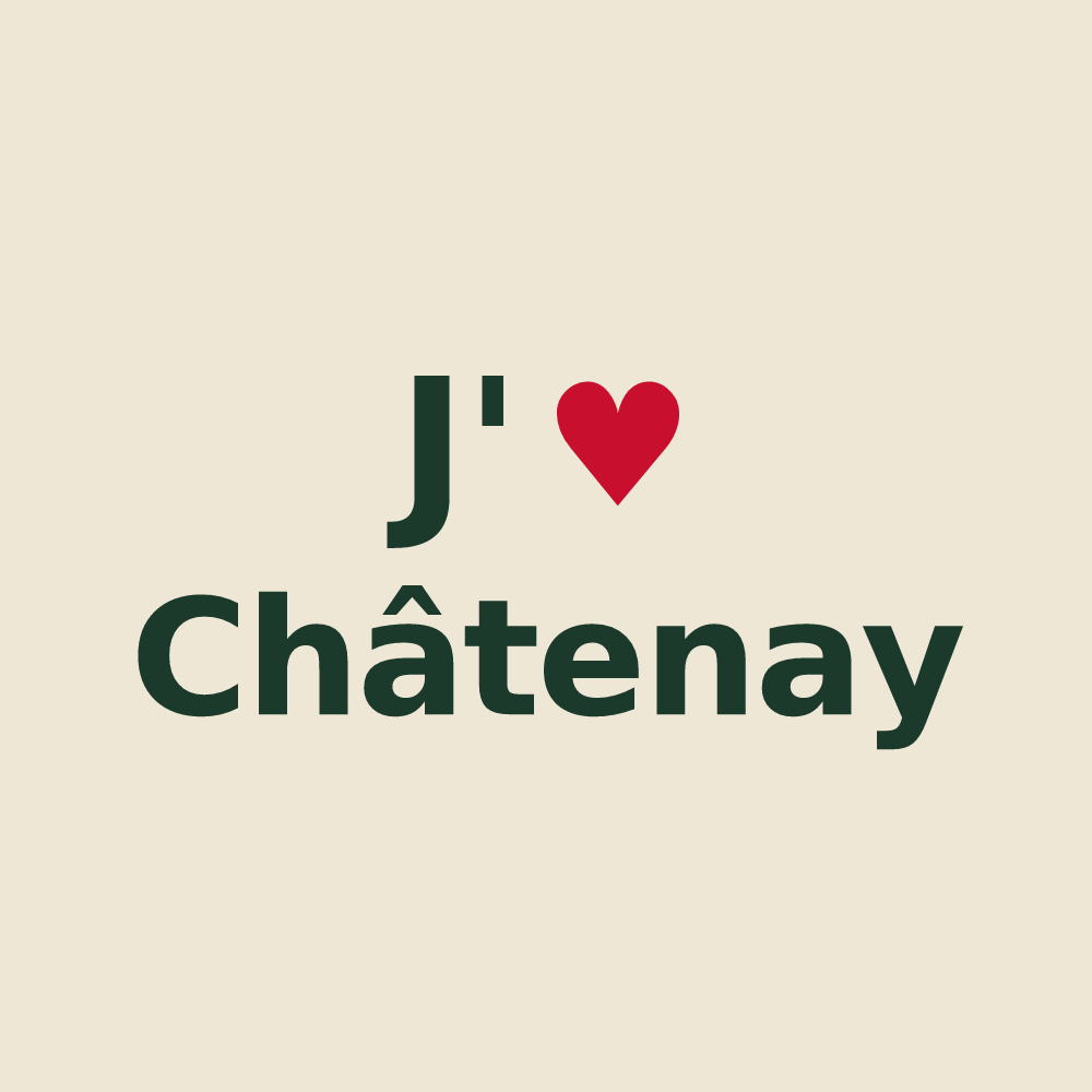 Tote bag personnalisé Châtenay — design J'aime Châtenay