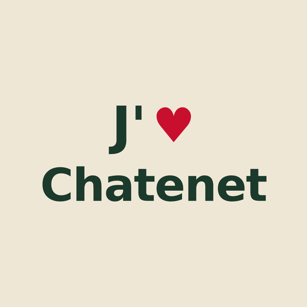 Tote bag personnalisé Chatenet — design J'aime Chatenet