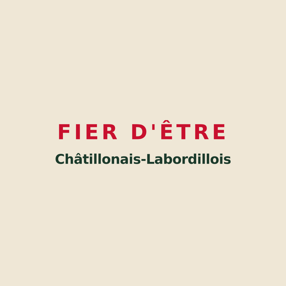Tote bag « Fier d'être Châtillonais-Labordillois » — design pour Châtillon-la-Borde