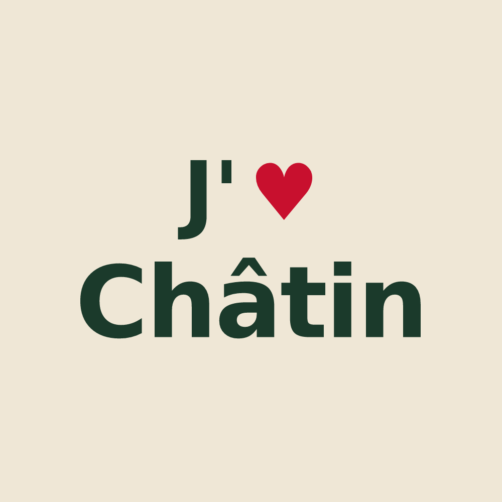 Tote bag personnalisé Châtin — design J'aime Châtin