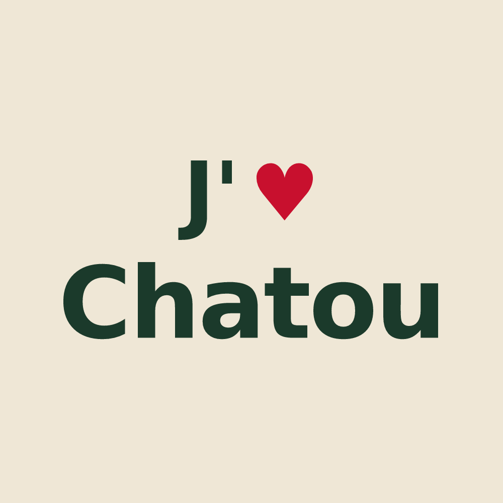 Tote bag personnalisé Chatou — design J'aime Chatou