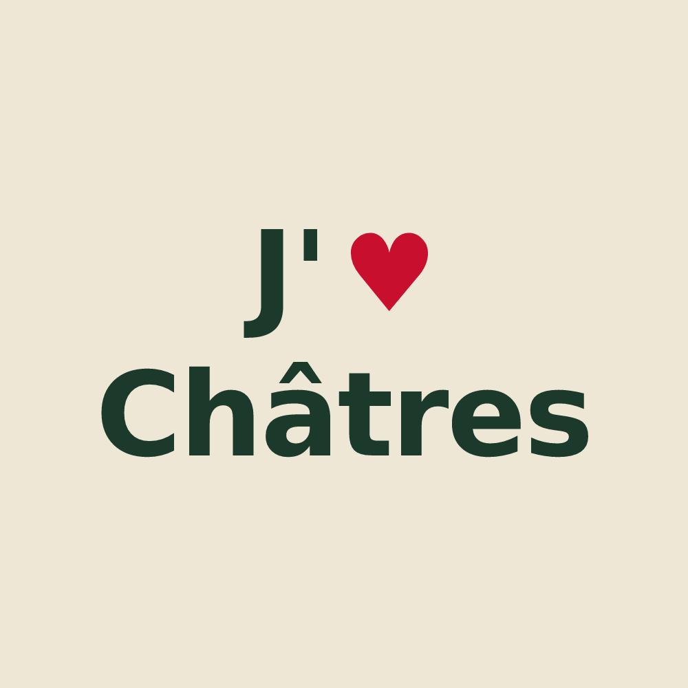 Tote bag personnalisé Châtres — design J'aime Châtres