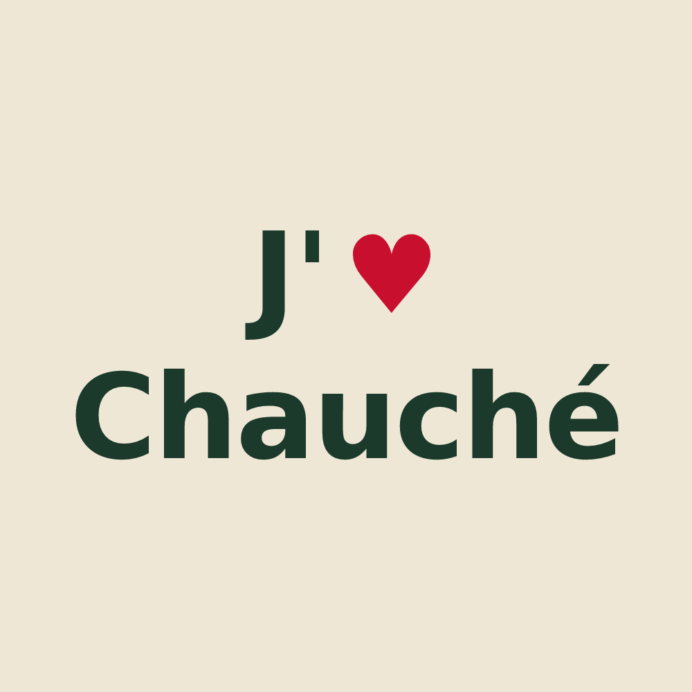 Tote bag personnalisé Chauché — design J'aime Chauché
