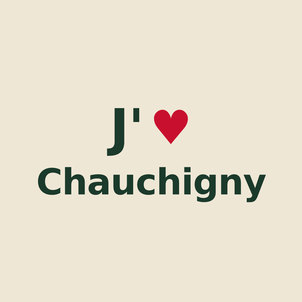 Tote bag personnalisé Chauchigny — design J'aime Chauchigny