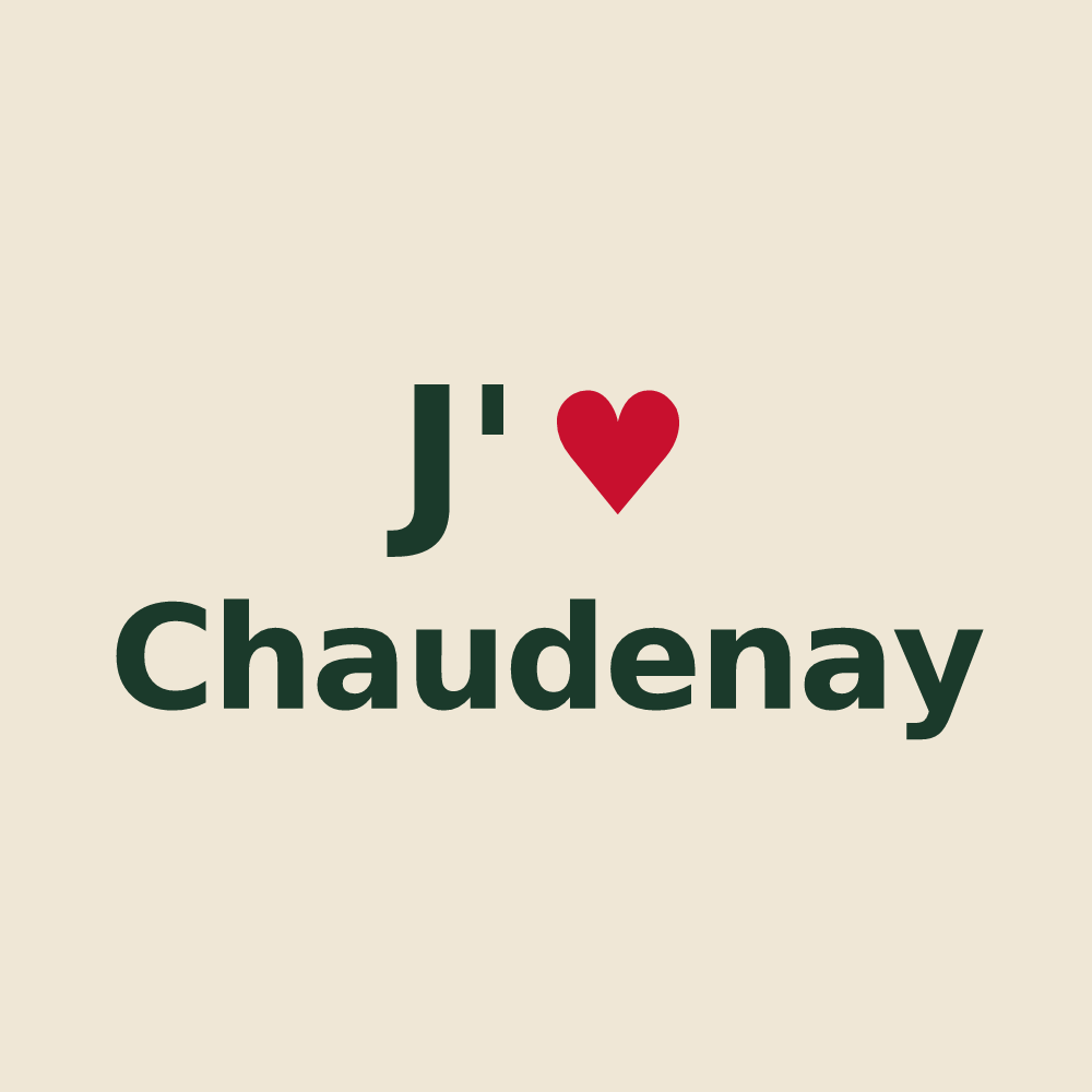 Tote bag personnalisé Chaudenay — design J'aime Chaudenay